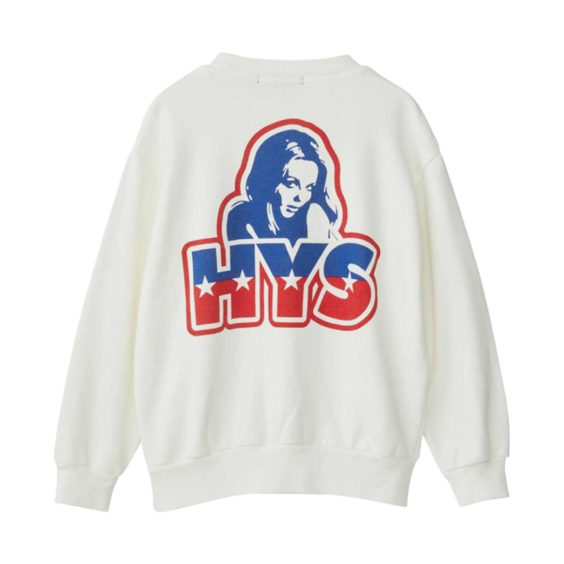 (키즈) 히스테릭 글래머 조이 히스테릭 HYS 스타 스웨트셔츠 화이트((Kids) Hysteric Glamour Joey Hysteric HYS Star Sweatshirt White) - 1