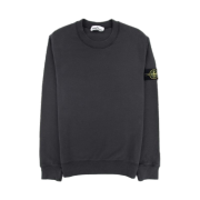 Stone Island 63051 Cotton Fleece Garment Dyed Sweatshirt Dark Grey - 23SS