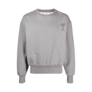 AMI de Coeur Tone-On-Tone Sweatshirt Heather Grey - 21SS
