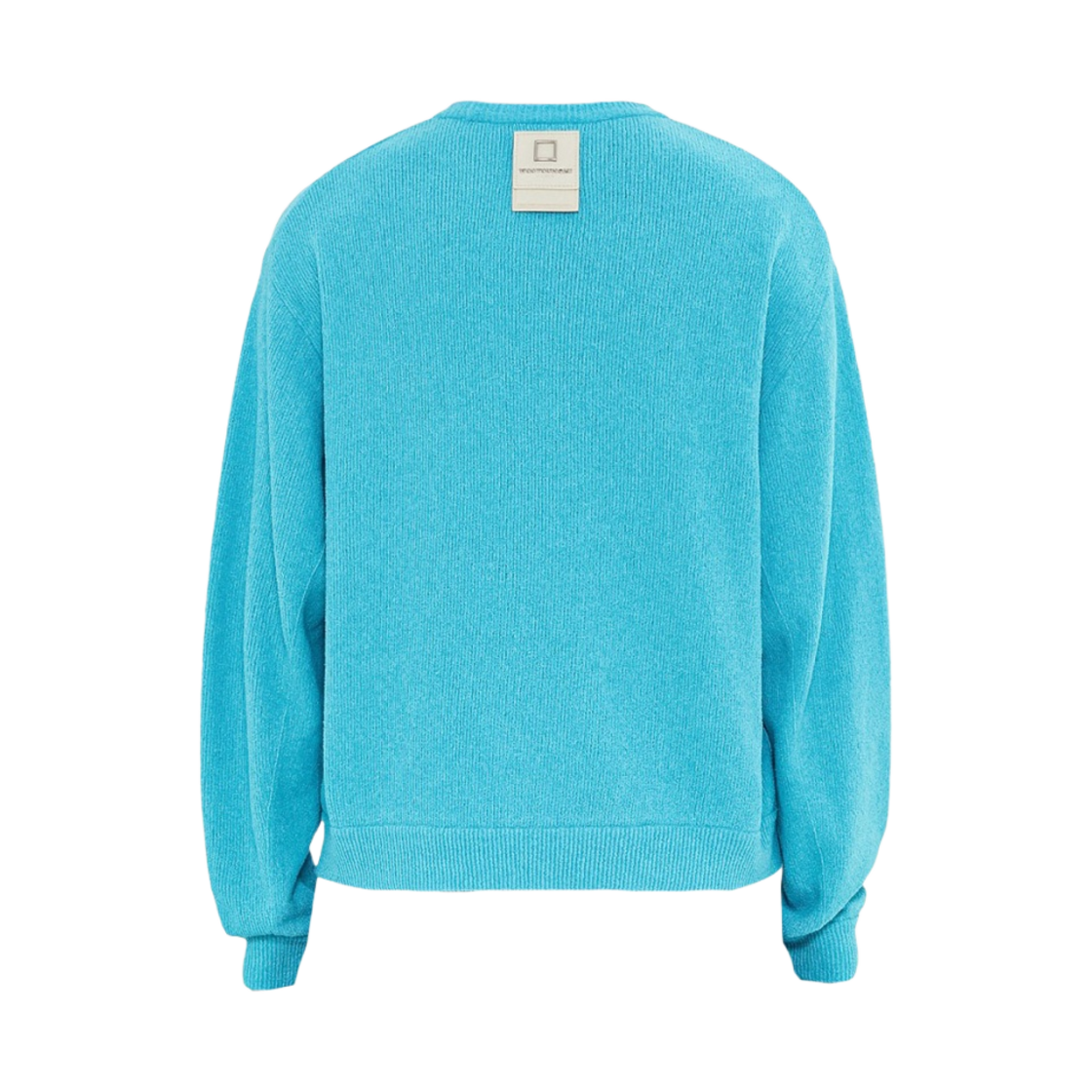 우영미 레더 패치 니트 블루 - 23SS(Wooyoungmi Leather Patch Knit Blue - 23SS) - 2