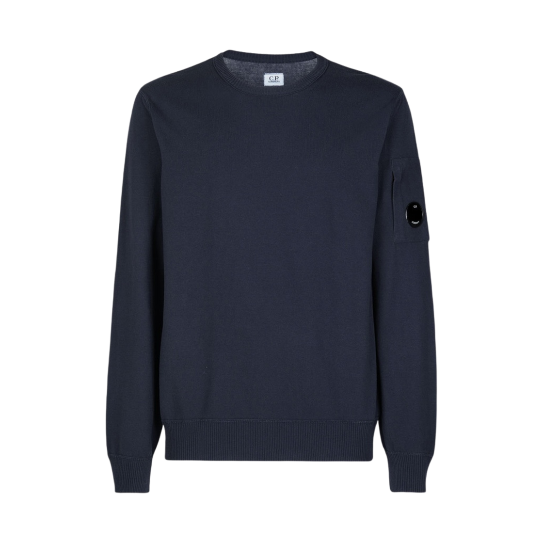12CMKN109A004128G888 C.P. Company Cotton Crepe Crewneck Knit Navy - 22SS
