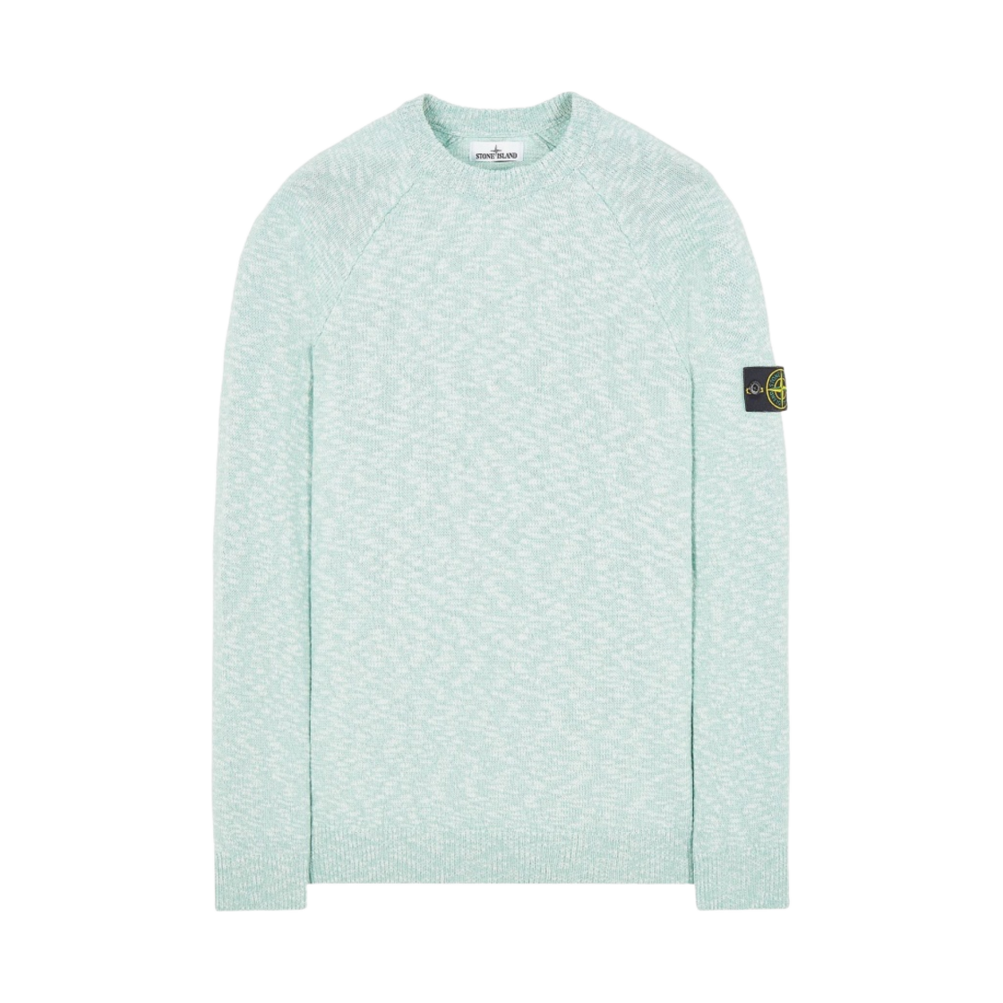 스톤 아일랜드 510D3 코튼 울 멜란지 니트 라이트 그린 - 21SS(Stone Island 510D3 Cotton Wool Melange Knit Light Green - 21SS) - 1