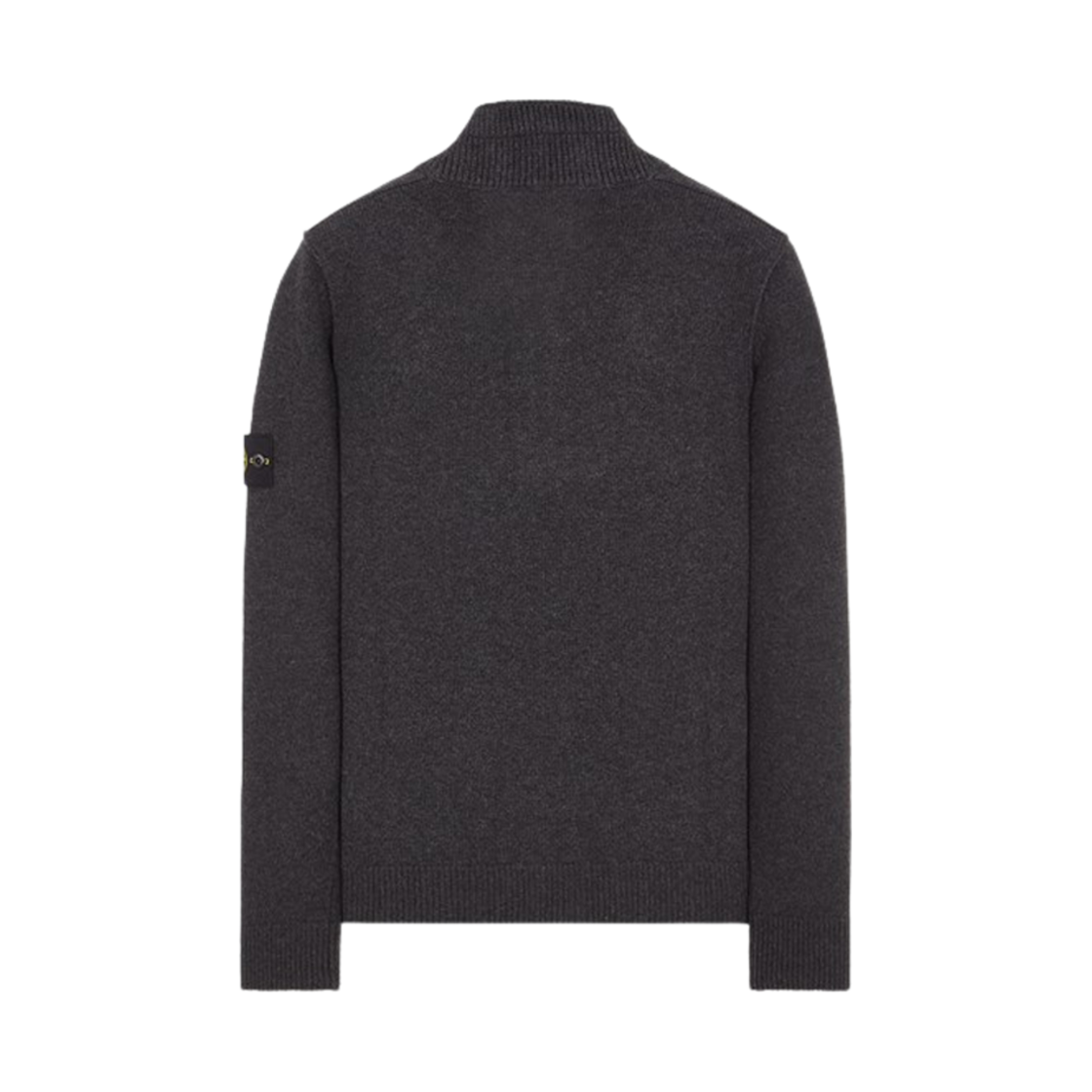 스톤 아일랜드 540A3 하이 넥 하프 버튼 램스울 니트 스틸 그레이 멜란지 - 23FW(Stone Island 540A3 High Neck Half Button Lambswool Knit Steel Grey Melange - 23FW) - 2