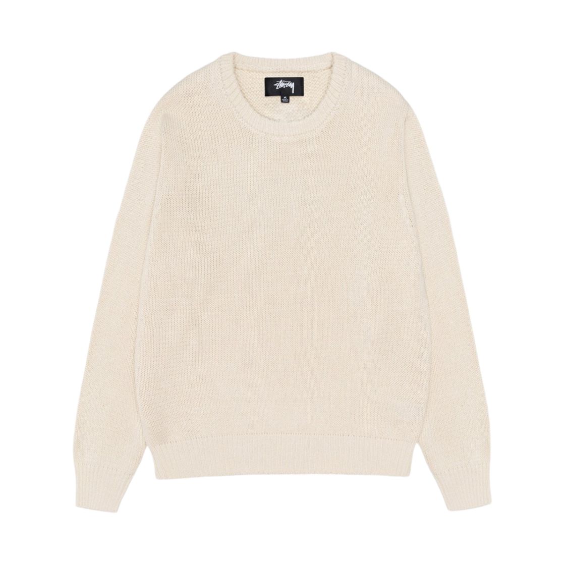 スタッシー サーフマン アイコン コットンリネン クルー STUSSY SURFMAN ICON COTTON LINEN CREWNECK WOVEN KNIT SWEATER