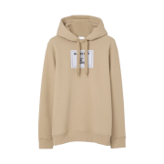 Burberry Prorsum Label Cotton Hoodie Soft Fawn