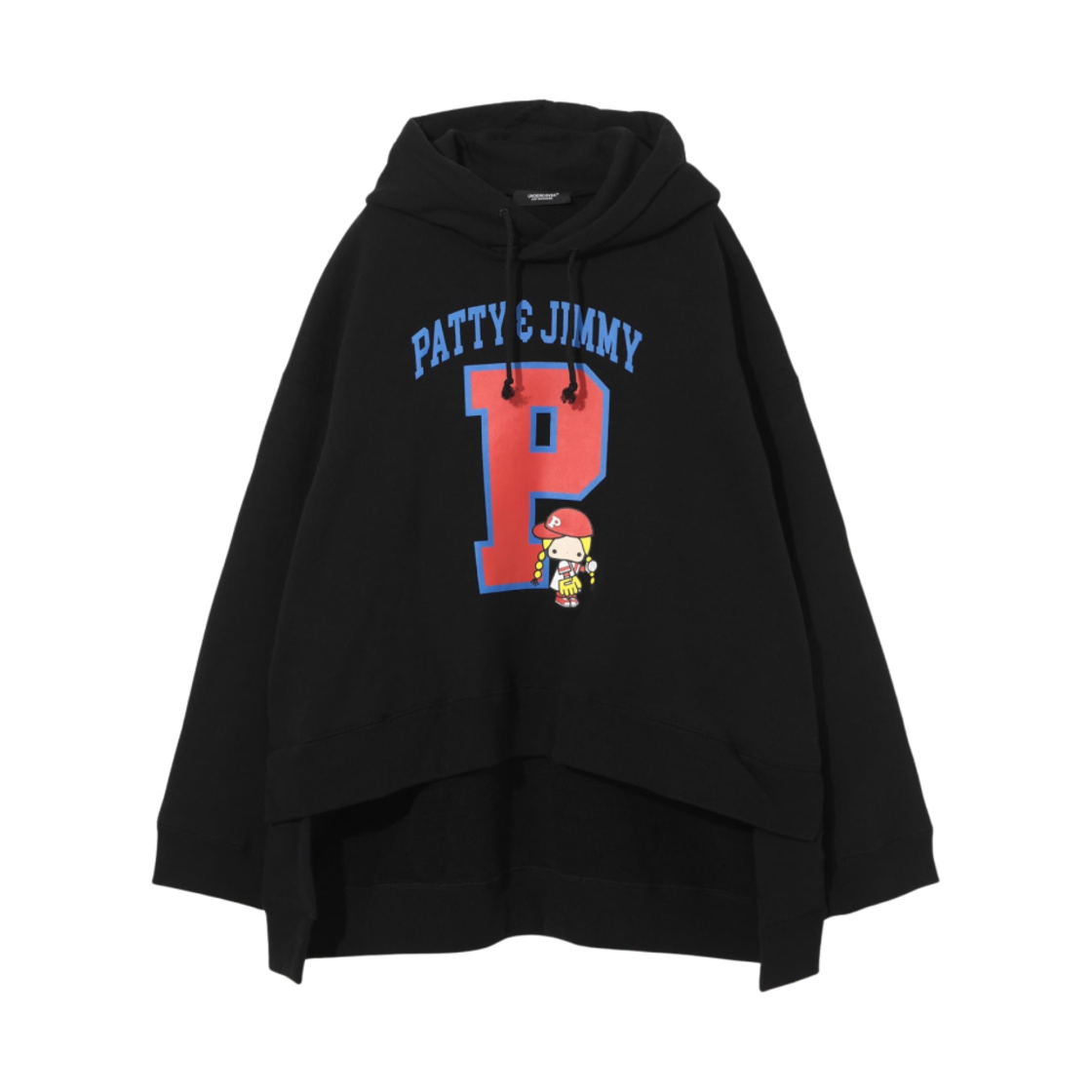 언더커버 x 산리오 UC2D8806-1 패티 플리스 스웨트셔츠 후드 블랙(Undercover x Sanrio UC2D8806-1 Patty Fleece Sweatshirt Hoodie Black)