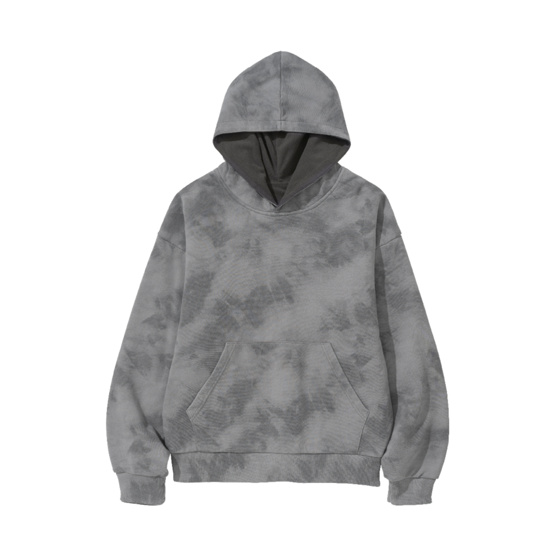 LABW24C004 LAB TWELVE Reversible Vintage Fleece Hood Grey + Fleece Charcoall