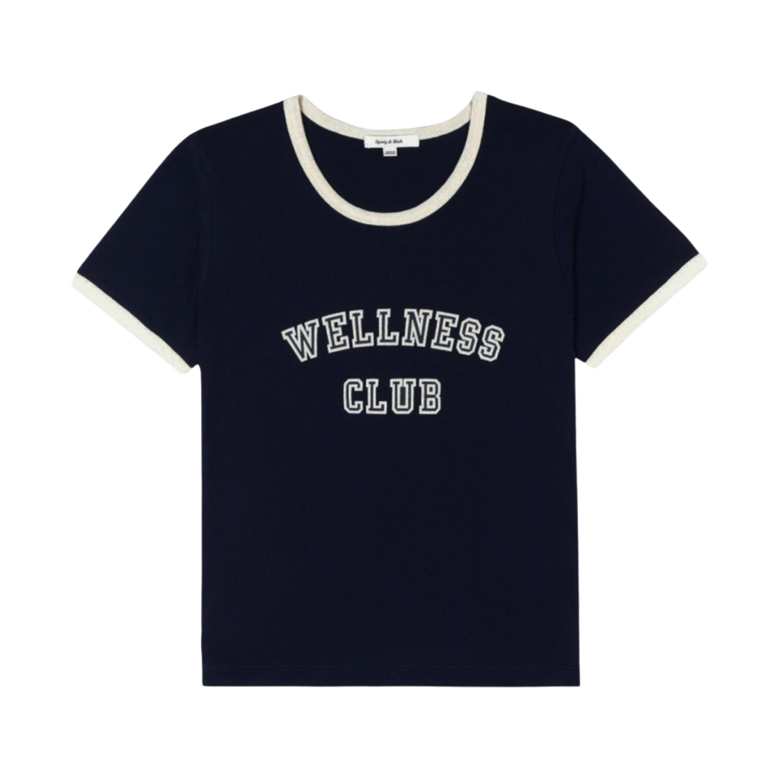 (W) 스포티 앤 리치 웰니스 클럽 티셔츠 네이비 화이트((W) Sporty & Rich Wellness Club T-Shirt Navy White) - 1