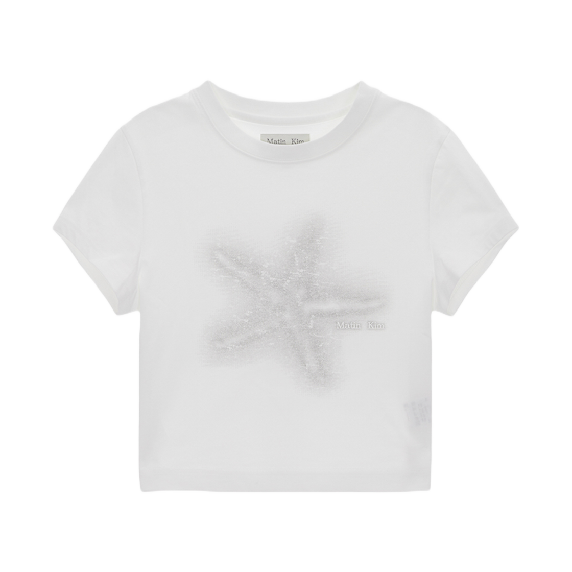 MK2434TS021M (W) Matin Kim Starfish Graphic Crop Top White