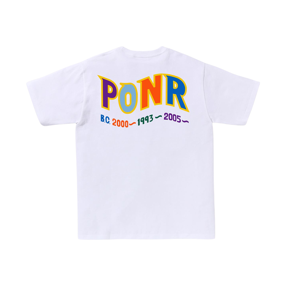 베이프 컬러 샤크 PONR 티셔츠 화이트(BAPE Colors Shark PONR T-Shirt White) - 2