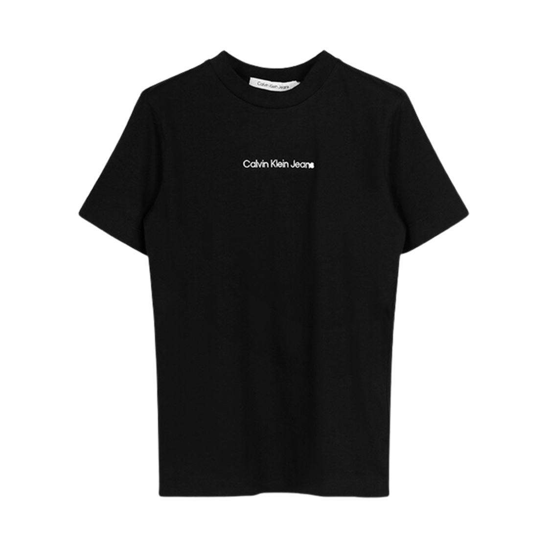 (W) 캘빈 클라인 코튼 티셔츠 CK 블랙((W) Calvin Klein Cotton T-Shirt CK Black)