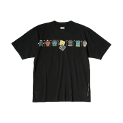 Kapital 20 Jersey Crew T-Shirt Peckish & Kachina Pt Black
