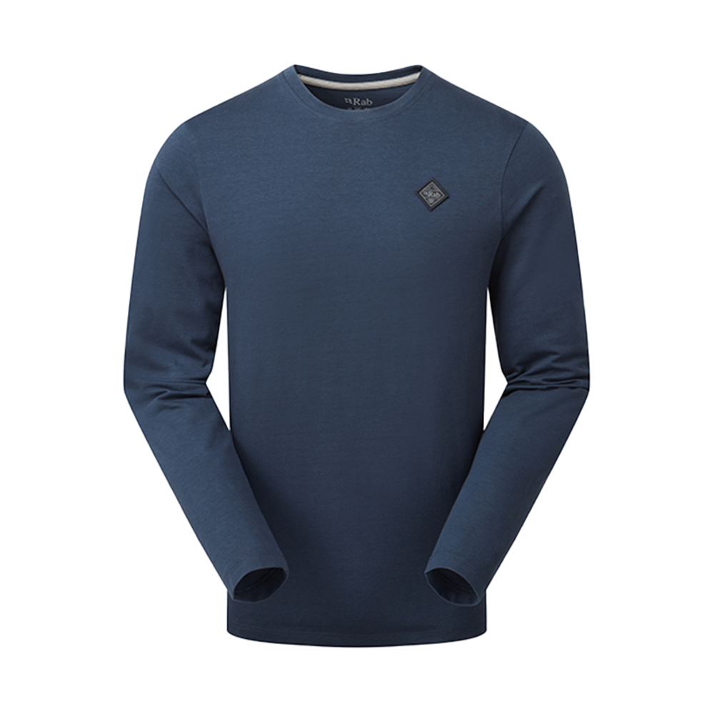 RABQCC100TMBSML Rab Basecamp Logo Badge LS Tee Tempest Blue