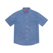Supreme Embossed Denim S/S Shirt Blue - 21SS