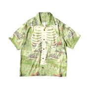 Kapital Kamehameha Bone Aloha Shirt Khaki