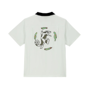 Nike SB Short Sleeve Button Up Skate Bowler Shirt Barely Green - Asia