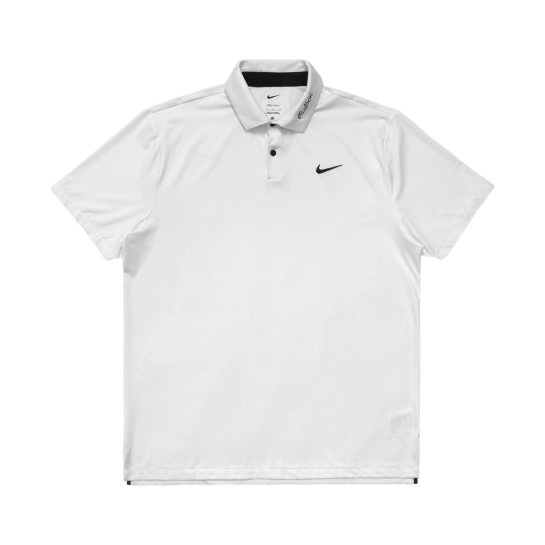 말본 골프 x 나이키 드라이핏 투어 솔리드 폴로 화이트(Malbon Golf x Nike Dri-Fit Tour Solid Polo White) - 1
