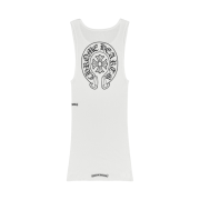 Chrome Hearts Horseshoe Fuck You Logo Tank Top White