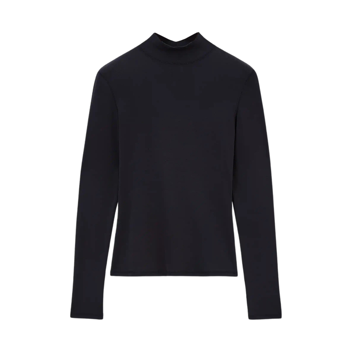 TO1148-LJ1016-998 (W) Lemaire Rib Jersey Rib Turtleneck Squid Ink