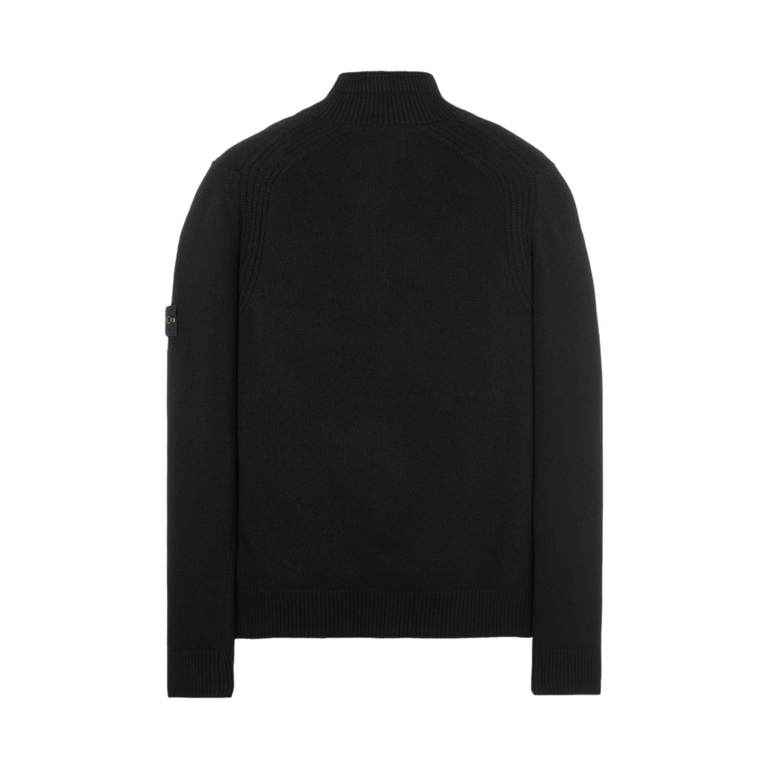 스톤 아일랜드 540A3 하이 넥 하프 버튼 램스울 니트 블랙 - 21FW(Stone Island 540A3 High Neck Half Button Lambswool Knit Black - 21FW) - 2