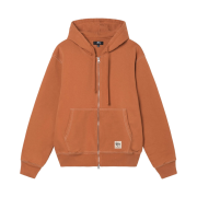 Stussy Double Face Label Zip Hoodie Ochre
