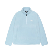 Stussy Polar Fleece Half Zip Mock Neck Blue