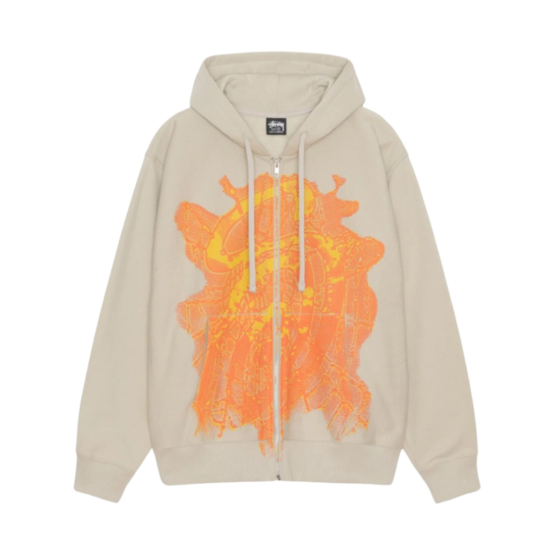 스투시 웹 후드 집업 카키