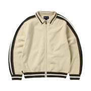 Thisisneverthat Striped Zip Cardigan Ivory