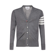 Thom Browne Classic Merino Wool Cardigan Medium Grey
