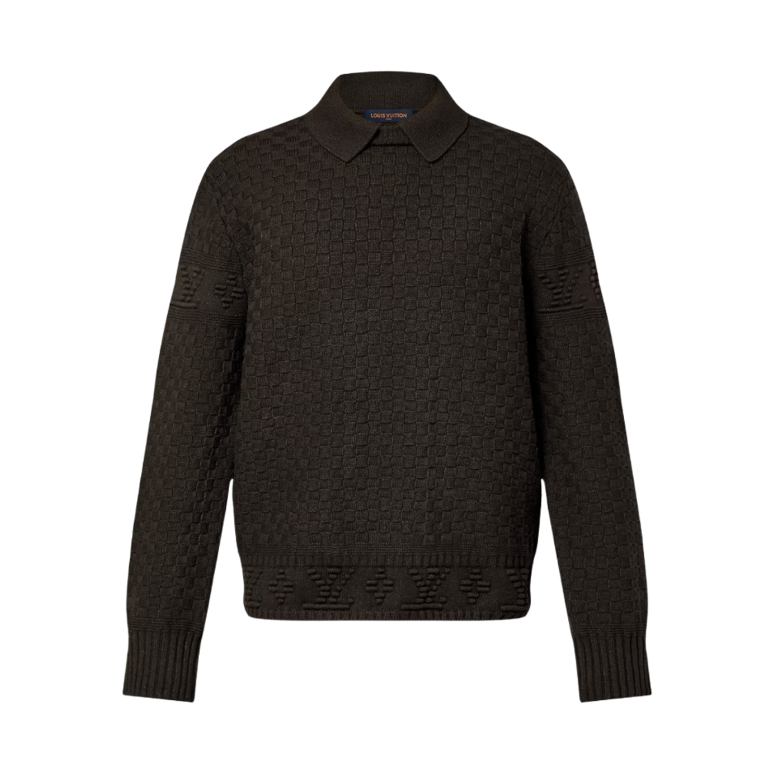- Louis Vuitton LV Damier Wool Blend Pullover Dark Grey