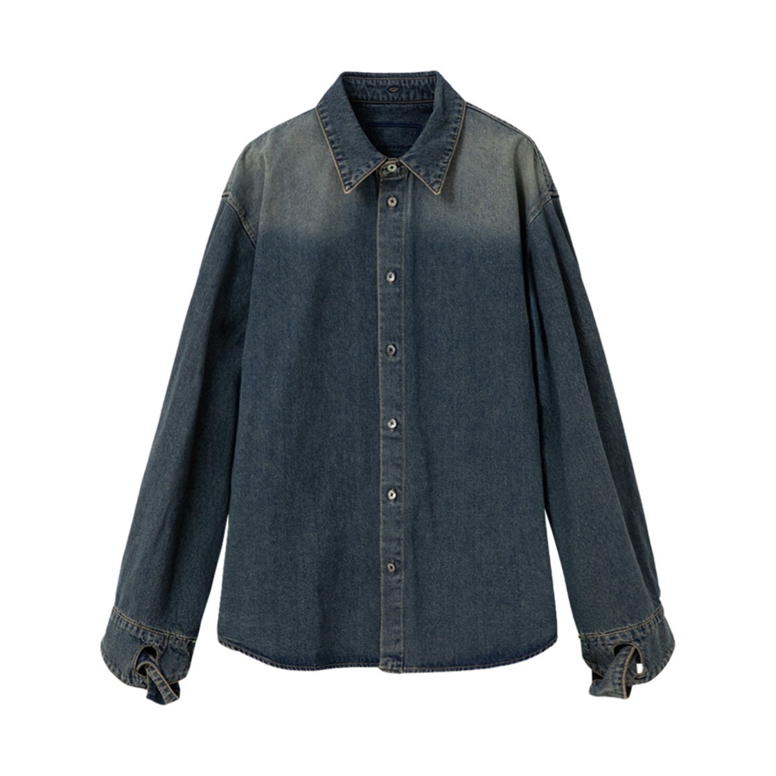 우영미 매듭 디테일 데님 셔츠 블루 - 24FW(Wooyoungmi Knot Detail Denim Shirt Blue - 24FW) - 2