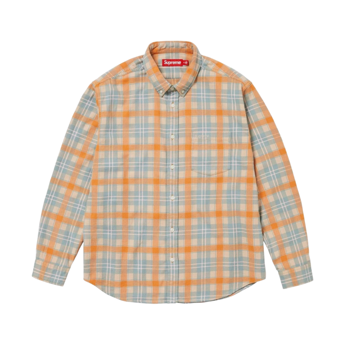 슈프림 플레이드 플란넬 셔츠 탄 - 24SS