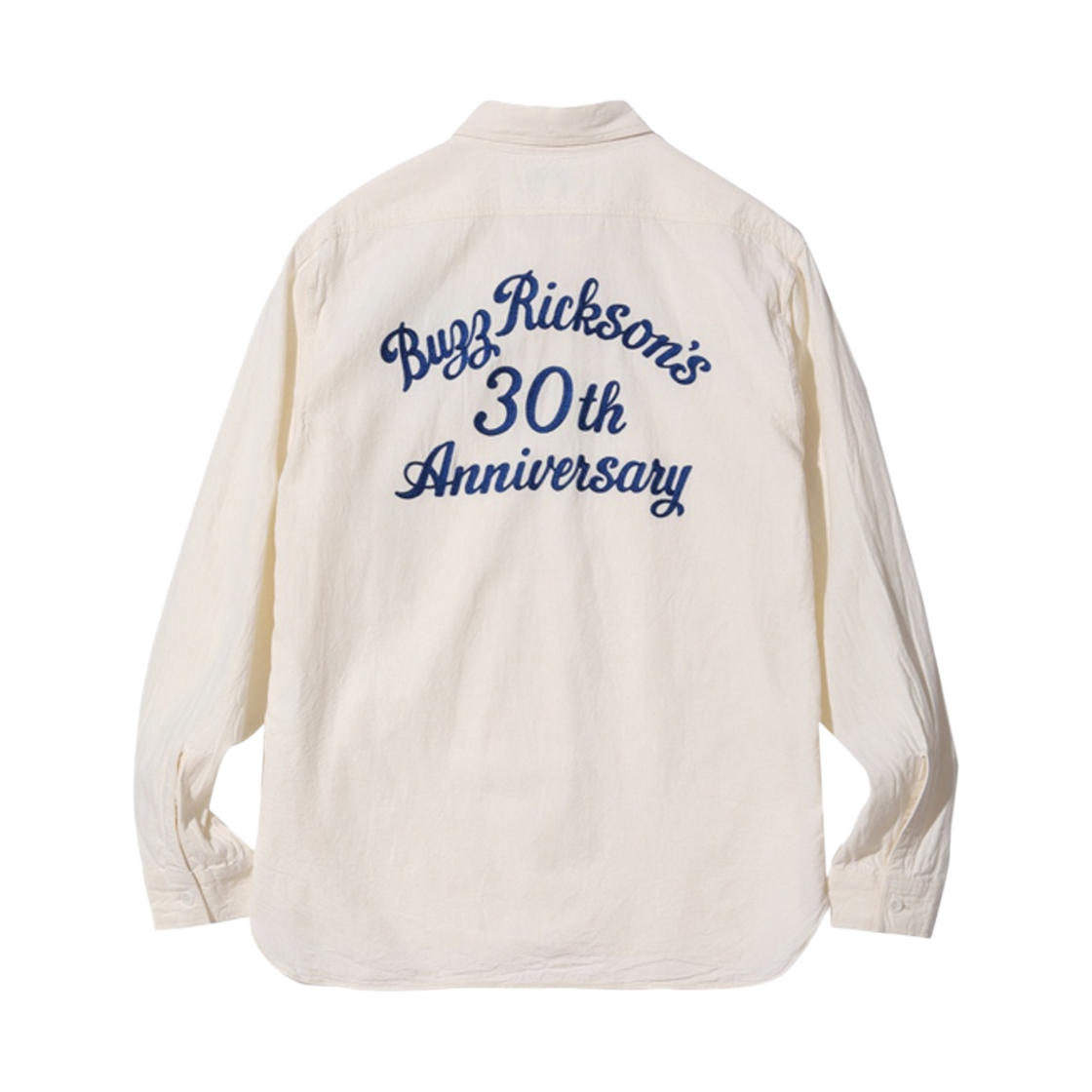 버즈 릭슨 샴브레이 워크 셔츠 버즈 릭슨 30주년 모델 자수 화이트(Buzz Rickson's Chambray Work Shirts Buzz Rickson's 30th Anniversary Model with Embroidered White)