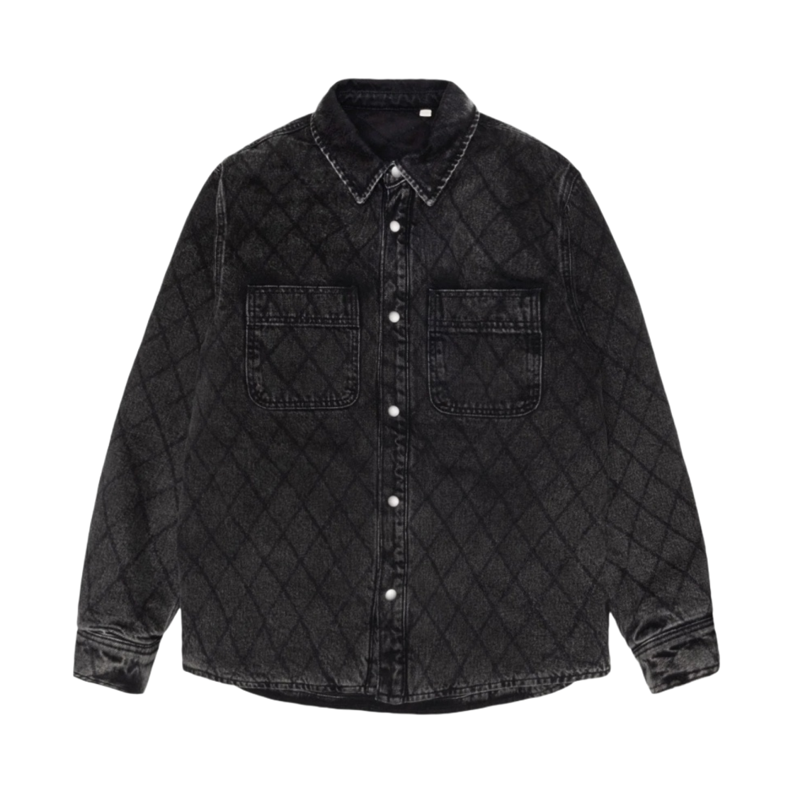 스투시 퀼티드 데님 셔츠 블랙