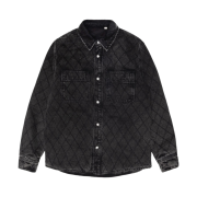 Stussy Quilted Denim Shirt Black