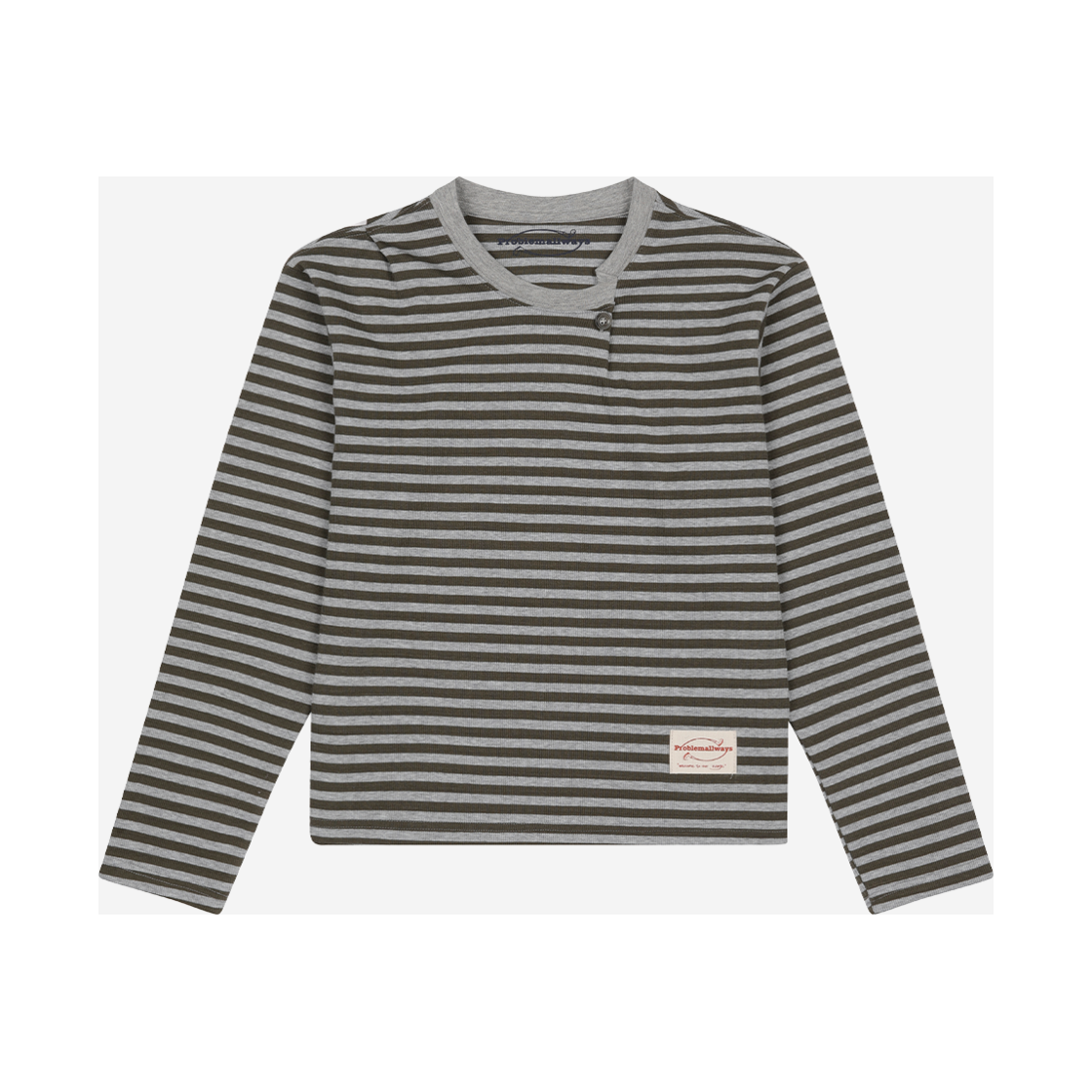 E01TS01GY Problemallways Grabbed Long Sleeve Grey