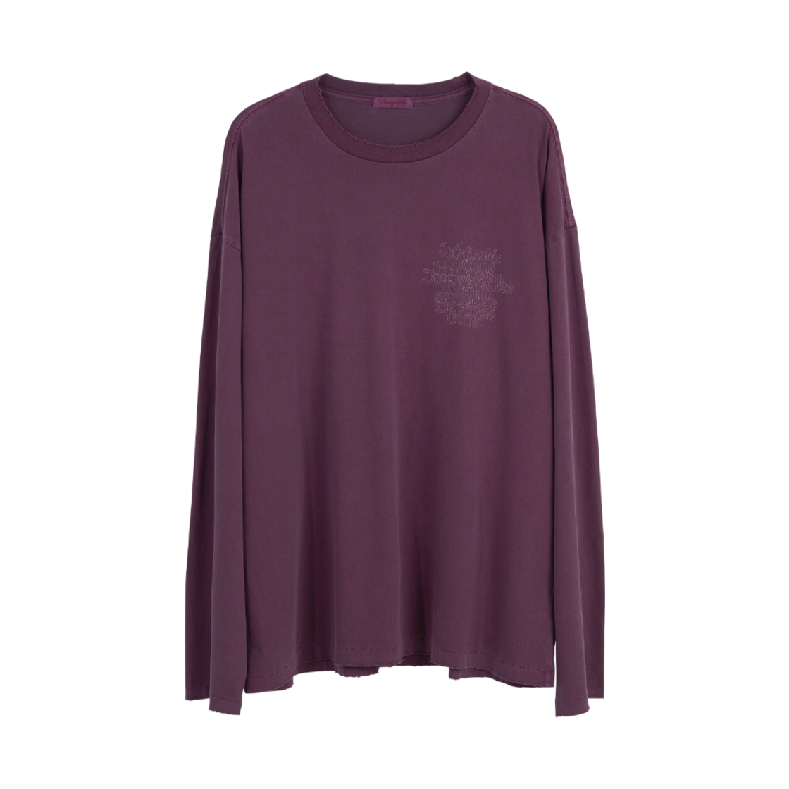 AY-CT14_PU Amaiyuutsu Untitled Long Sleeve Tee Purple