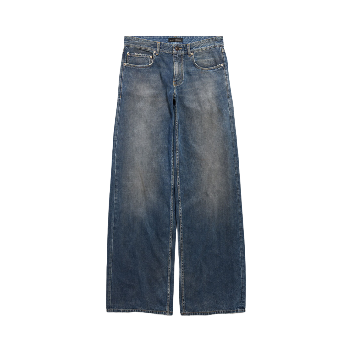 824300TSW714011 (W) Balenciaga Wide Leg Baggy Pants Blue