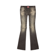 (W) Diesel Belthy Bootcut and Flare Jeans 0jgal Black Dark Grey