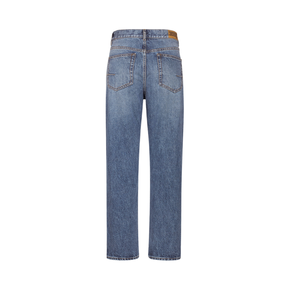 (W) 디올 8 실크 스트레이트 진 D03 블루 스톤워시드 데님((W) Dior 8 Cropped Straight Jeans D03 Blue Stonewashed Denim) - 2
