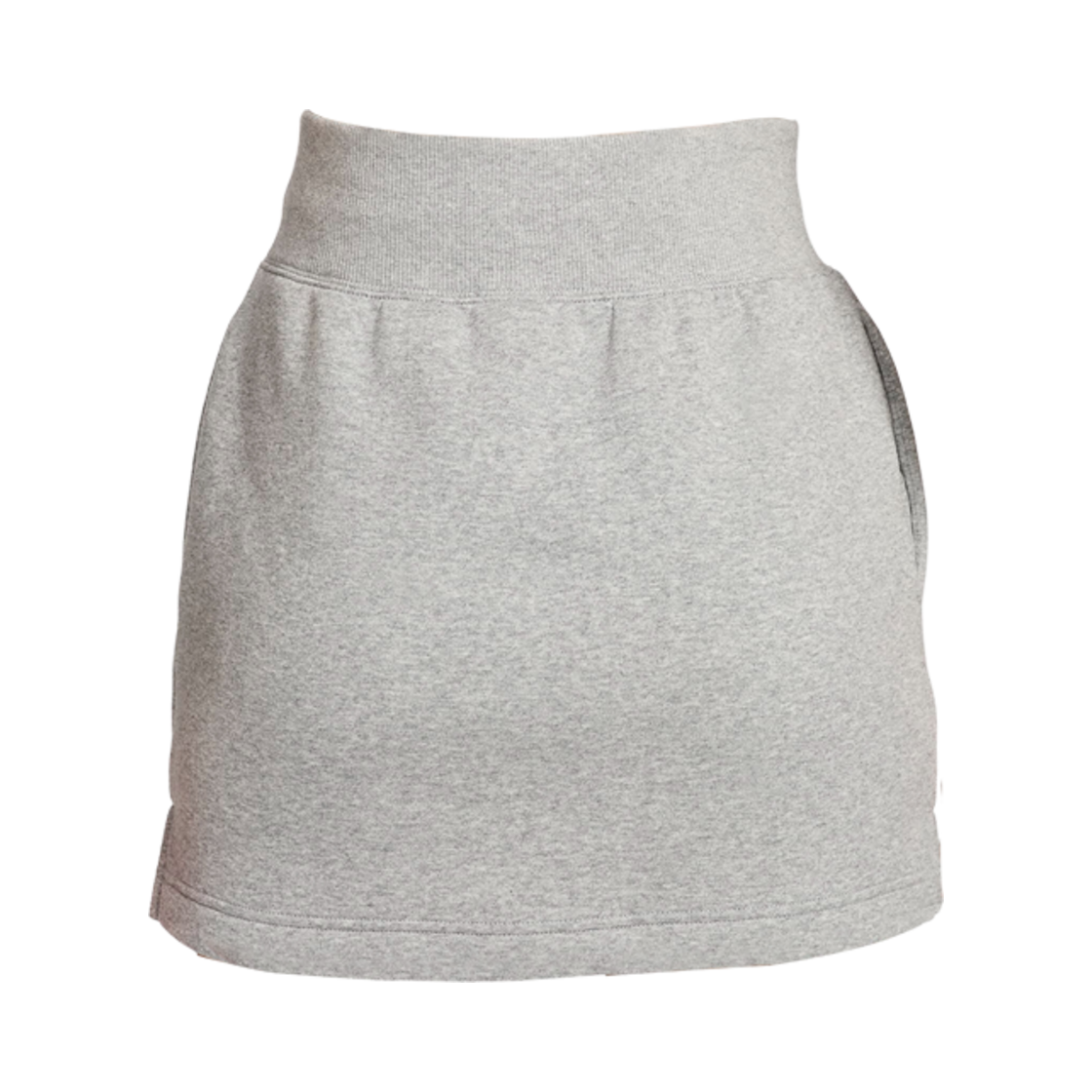 (W) 나이키 NSW 피닉스 플리스 슬림 미니 스커트 다크 그레이 헤더 세일 - 아시아((W) Nike NSW Phoenix Fleece Slim Mini Skirt Dark Grey Heather Sail -Asia) - 2