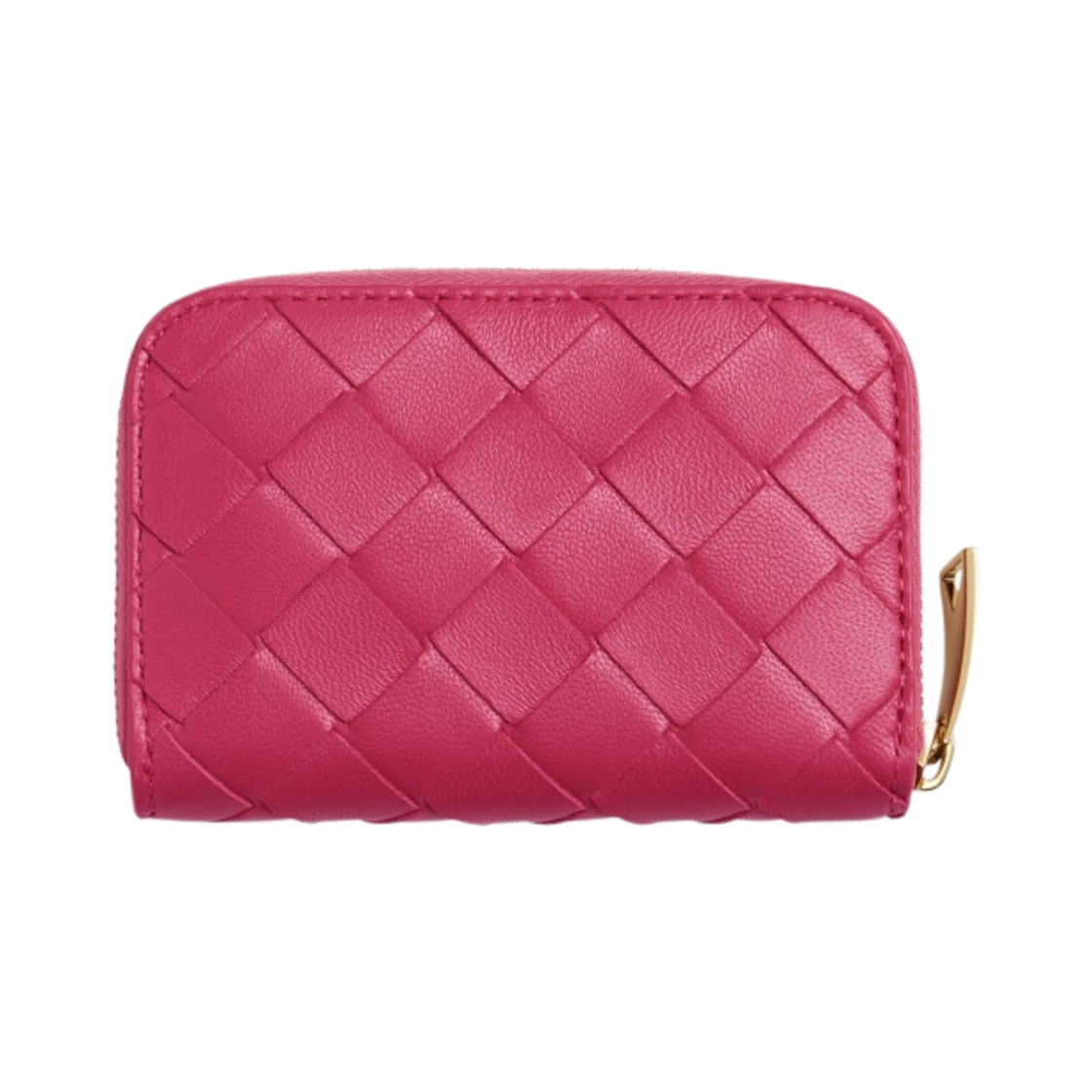 보테가 베네타 스몰 집 어라운드 지갑 크랜베리(Bottega Veneta Small Zip Around Wallet Cranberry) - 1