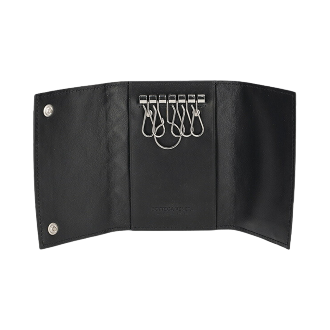 보테가 베네타 인트레치아토 키 케이스 블랙(Bottega Veneta Intrecciato Key Case Black) - 2
