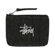 Stussy Canvas Coin Pouch Washed Black