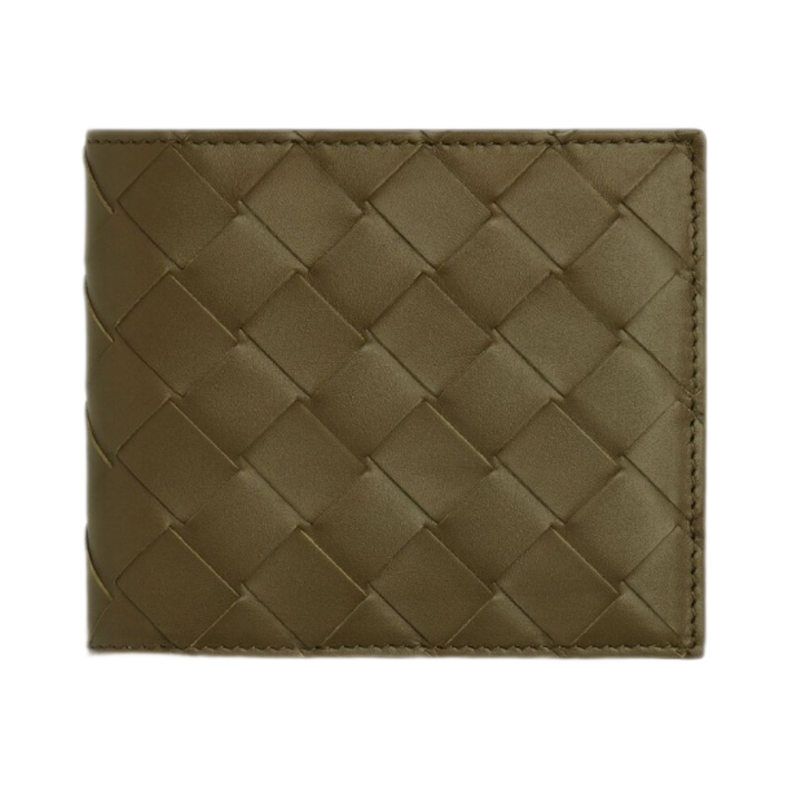 보테가 베네타 인트레치아토 익스테리어 포켓 반지갑 머드(Bottega Veneta Intrecciato Bi-Fold Wallet with Exterior Pocket Mud) - 1