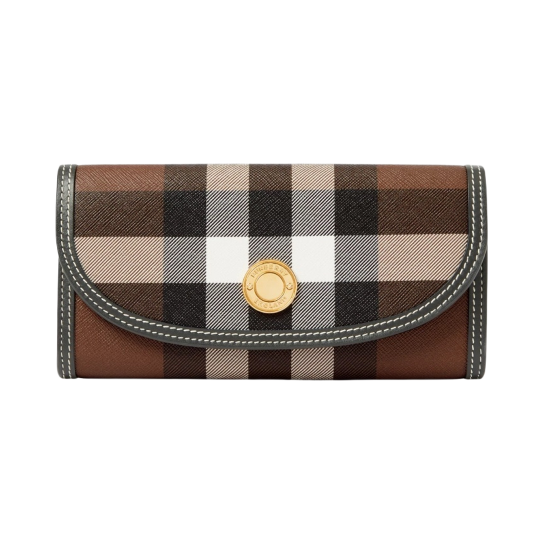 버버리 체크 컨티넨탈 월렛 다크 버치 브라운(Burberry Check Continental Wallet Dark Birch Brown) - 1