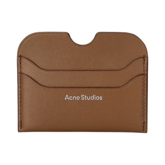 CG0234-640 Acne Studios Leather Card Holder Camel Brown