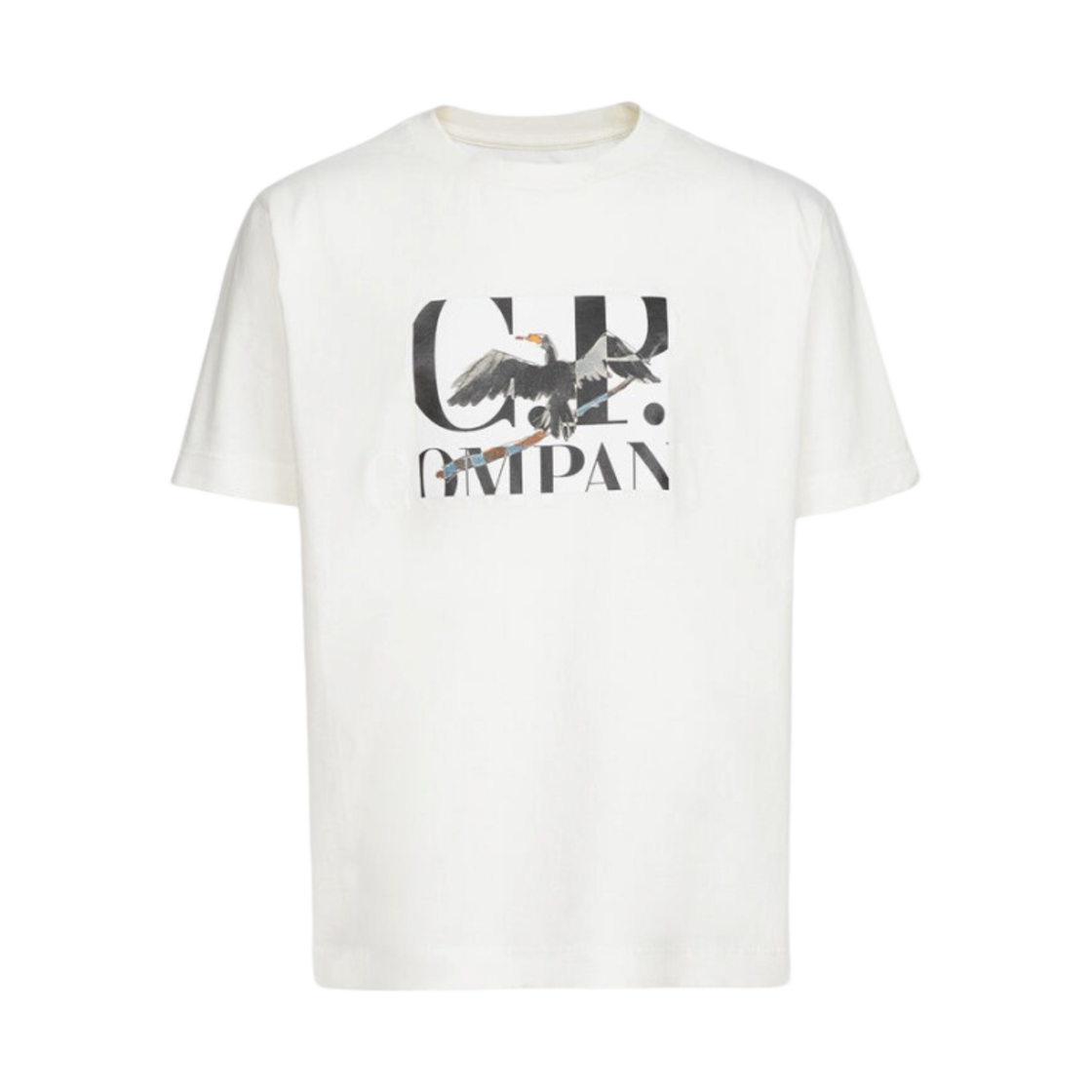 14CKTS063B006259W103 (Kids) C.P. Company U16 30/1 Jersey Graphic Bird T-shirt Gauze White - 23SS - 대표 이미지 #1