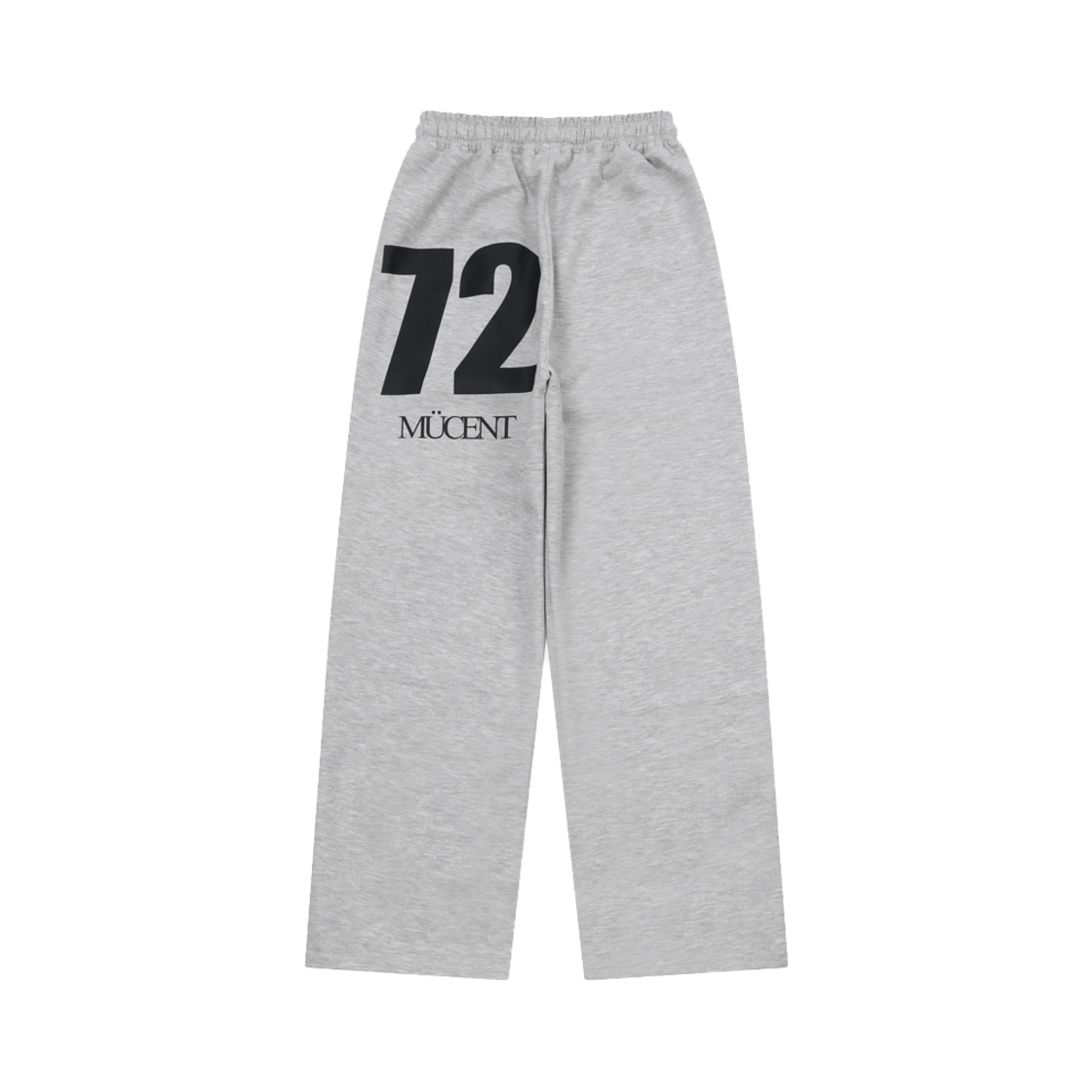 P00000VI_01 MUCENT Signature Back 72 Lettering Wide Sweat Pants Gray