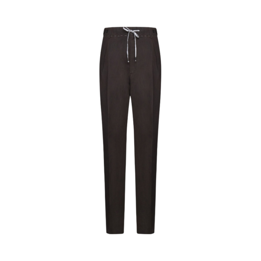 S51KA0573S76568143 (W) Maison Margiela Wool Linen Trousers Tapenade